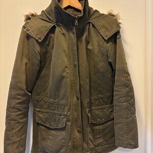 GUESS - Women's Green Utility Coat, Size Medium